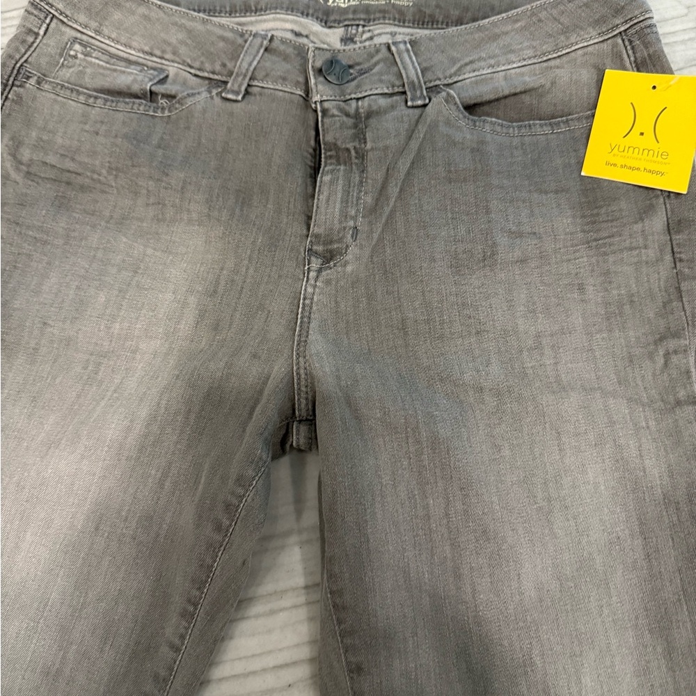 Yummie by Heather Thomson Women’s  Relaxed Fit Light Gray Jeans